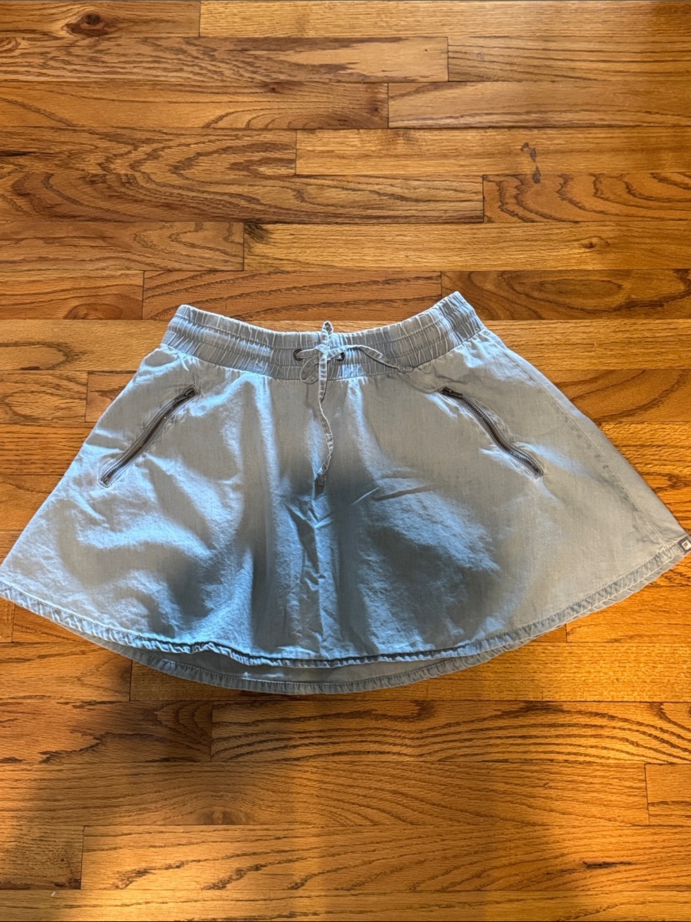 Fabletics Light Blue Denim Circle Skirt Sz XS